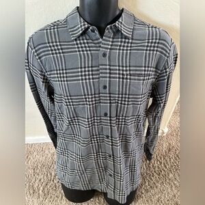 Men’s New Plaid Hurley Long Sleeve Shirt Organic Size Medium M NWT